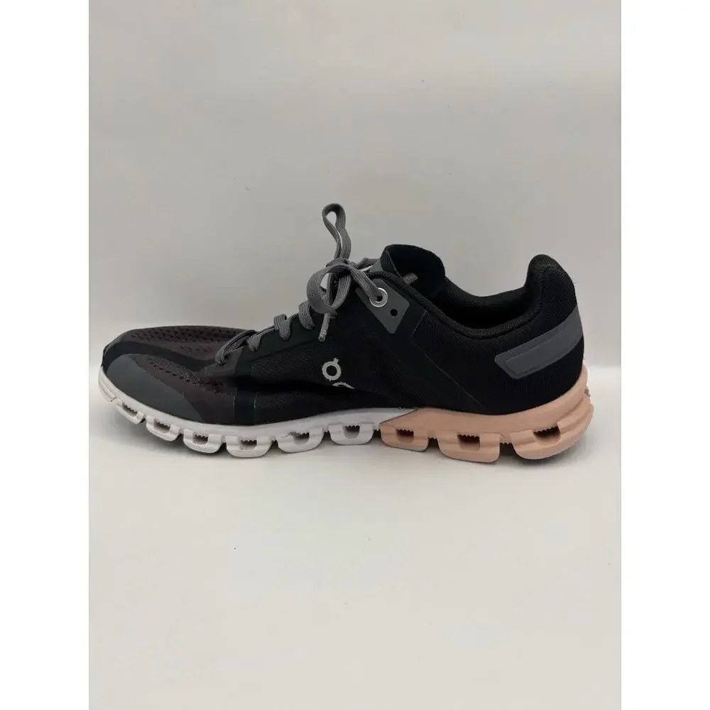 On Cloud Running Cloud flow Black And Pink Sneakers Women Size 9.5